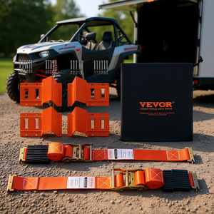 Kit de fixation de roue Vevor, 2 pouces x 96 pouces, pour ATV, UTV, remorque, tondeuse, roues de 10 à 23 pouces, lot de 4, nylon orange - Product Image 2