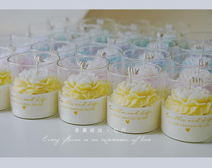 QD زهور خضراء وردية أرجوانية صفراء وزرقاء زجاج الفاوانيا لحفلات الزفاف واستحمام الأطفال - Product Image 1