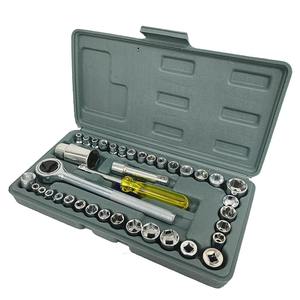 40-Piece Auto Repair Carbon Steel Machine Combination Tool Set <b>Ratchet</b> Wrench in Hard Case Hand Power - Product Image 1
