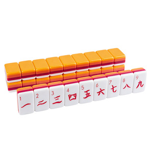 Stock Fournitures de <span class=keywords><strong>Plage</strong></span> Portable Mini Voyage 4 Couches Acrylique Gravé Moderne Luxe 160 Vert Clair Joker Mahjong Tuiles Poker - Product Image 4