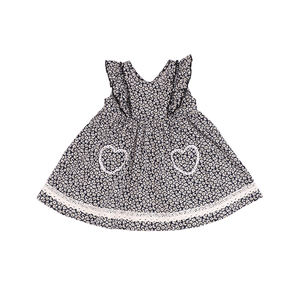 Vêtements d'été à la mode princesse <span class=keywords><strong>robe</strong></span> bébé petits enfants Floral pour fille dentelle décontractée courte sans manches droite filles - Product Image 1