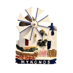 Aimant de réfrigérateur personnalisé grec <span class=keywords><strong>mer</strong></span> <span class=keywords><strong>Égée</strong></span> île de Santorin ville d'Oia tourisme paysage aimant de réfrigérateur 3D résine Grèce Souvenir aimant de réfrigérateur - Product Image 3