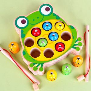 Juguete de Pesca Magnético de Madera Montessori, Rompecabezas de Animales de Dibujos Animados, Juego de Mesa para Niños, Bloques Educativos Tempranos, Cubo de Actividades - Product Image 1