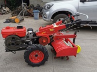 Traktor pemotong rumput genggam 2 roda baru buatan Cina, traktor pertanian kompak 10hp, traktor berjalan mini, kultivator untuk pertanian