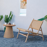 Ensemble table et chaises pour maison d'hôtes, fauteuil en rotin, canapé de jardin, chaise individuelle d'extérieur, pour cours et balcons, design moderne et minimaliste, structure en teck