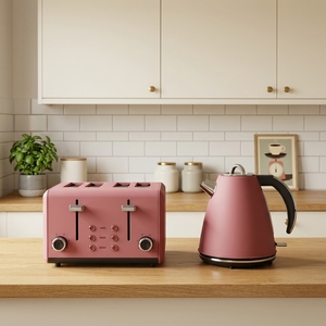 Ousheng Retro Design <strong>4</strong>-Slice Stainless Steel <strong>Toaster</strong> <strong>and</strong> Electric <strong>Kettle</strong> <strong>Set</strong> Breakfast <strong>Set</strong> Customized Logo Household Application - Product Image 4