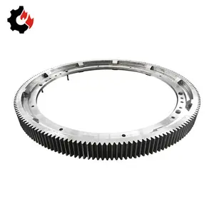 Custom half toothed external ball mill spur pinion large metal rotatable gear ring for concrete mixer