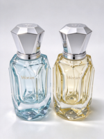 Flacon de parfum de luxe de 35 ml, flacon de parfum carré unique en verre avec emballage en boîte, fabrication Woran