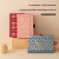 Carnet de poche A6 à couverture rigide en cuir PU avec feuille d'or, vente en gros, avec bande élastique