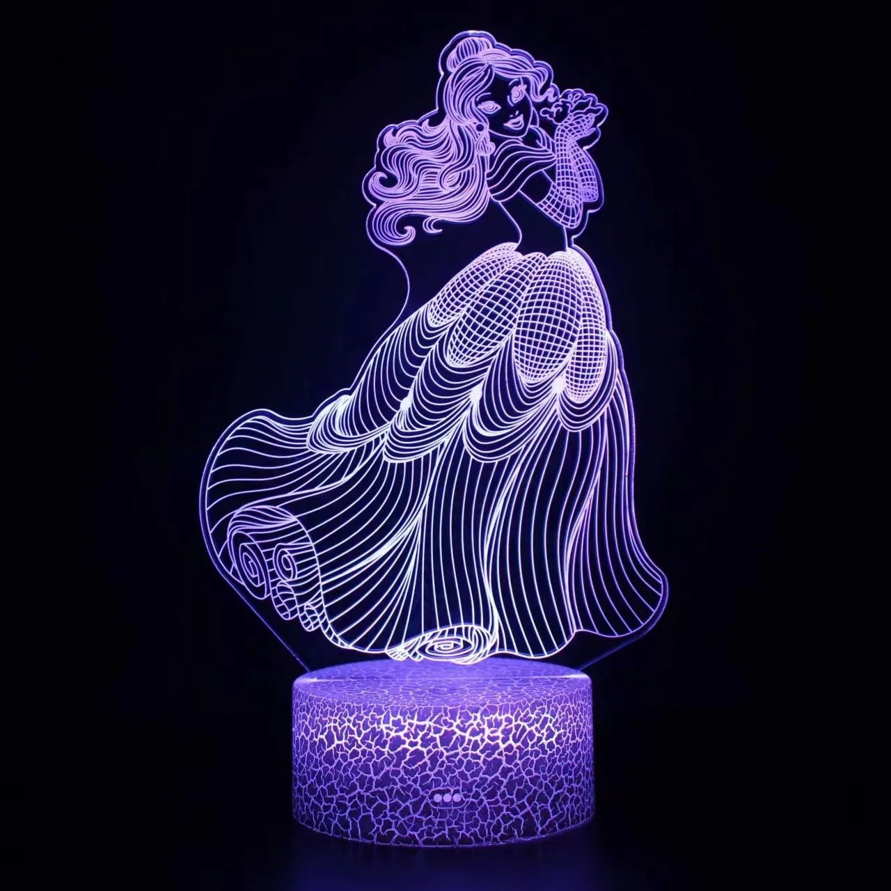 Wholesale Desk Lamp Led Base 3D Illusion Anime Christmas Lamp Cute Kids Acrylic Custom Night Light