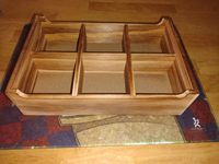 Organisateur de sucre en bois, boîte à sachets de thé avec poignée, coffre avec 6 compartiments, conteneur de rangement divisé pour comptoir, petit paquet