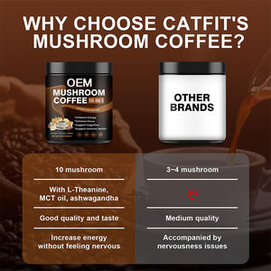 OEM funghi polvere di caffè in polvere di funghi organici leoni criniera Reishi Shiitake Chaga coda di tacchino Cordyceps integratore di funghi - Product Image 6