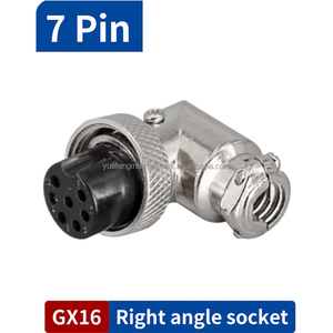 Conector Circular de ángulo recto para aviación, Conector de Panel de cable, macho y hembra de 7 pines GX16,/3/4/5/6/7/8/9/10 pines - Product Image 2