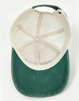 Cappellino da Baseball in Cotone Lavato Bicolore con Ricamo Cursivo e Fibbia Metallica Vintage Regolabile