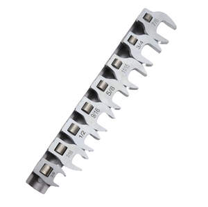 Llave de trinquete de boca abierta ajustable de 3/8 pulgadas con cabezal convertible, tipo L, de apertura rápida - Product Image 1
