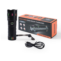 Lampe torche tactique LED rechargeable avec logo personnalisé OEM, étanche IP65, en aluminium, USB, 1000 lumens, mise au point réglable