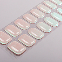 Autocollants pour ongles imperméables, longue durée, couleur unie rouge oignon, paillettes, autocollants pour ongles en gel semi-durcis, distributeur recherché