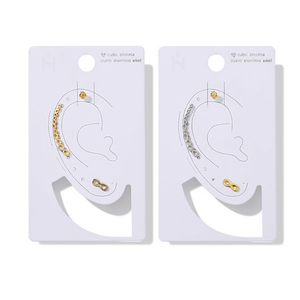 Orecchini a Perno K Fashion in Acciaio Inossidabile con Zirconia Cubica 6mm Placcati Oro Unisex Regalo di Tendenza - Product Image 3