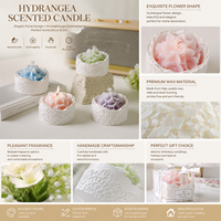Ensemble de bougies parfumées florales modernes faites à la main, cadeau pour femmes et décoration d'intérieur