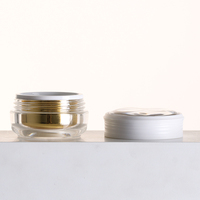Pot en plastique pour crème cosmétique de luxe vert 5g 10g, emballage personnalisé pour beurre corporel