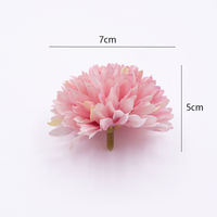 Têtes de chrysanthèmes africains de 7 cm pour décoration d'arche de mariage et d'événements, fleurs artificielles en soie, boules de fleurs de pissenlit