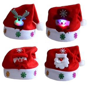 Chapeau <span class=keywords><strong>de</strong></span> Noël en peluche LED Père Noël Nouveau <span class=keywords><strong>Beau</strong></span> Décoration <span class=keywords><strong>de</strong></span> Noël Chapeau <span class=keywords><strong>de</strong></span> Noël - Product Image 1