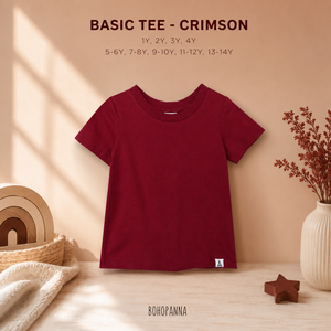 เสื้อยืดผ้าฝ้ายสีแดงเข้มสุดคลาสสิก ผลิตจากผ้าฝ้ายแท้ 100% ทนทานและสวมใส่สบาย เหมาะสำหรับใส่ลำลองทุกวัน - Product Image 1