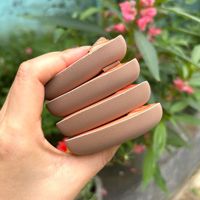 JLYSolid Houppette triangulaire en forme de croissant en polyuréthane hydrophile ultra-douce, respectueuse de la peau, très élastique, double usage (humide et sec)