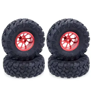 Neumáticos de goma de 1,9 pulgadas y Llanta de rueda de Metal para camión RC Rock Crawler 1:10 Axial SCX10 90046 AXI03007, pieza mejorada, 4 Uds.