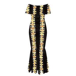 <span class=keywords><strong>Robe</strong></span> <span class=keywords><strong>de</strong></span> <span class=keywords><strong>Soirée</strong></span> Luxueuse Hawaïenne à Logo Personnalisé Imprimé, Épaules Dénudées, Style Polynésien OEM, <span class=keywords><strong>Robe</strong></span> Sirène Élégante et Sexy pour Femme - Product Image 2