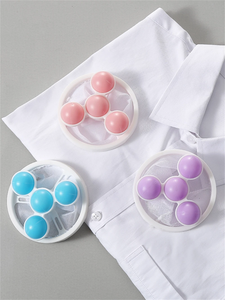 Filtro de pelo para <span class=keywords><strong>lavadora</strong></span>, eliminador de pelusas de piel de mascota flotante, malla reutilizable, bolsa de colección sucia, bolas de limpieza limpias - Product Image 5