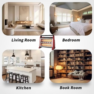 Riscaldatore a Infrarossi Portatile 1600W con Lampada al Quarzo e Umidificatore Turbo per Uso Domestico - Product Image 4