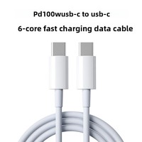 Câble de données USB-C 100W, USB-C vers USB-C, charge rapide et transfert de données pour iPhone, ordinateur portable, tablette, câble de charge USB