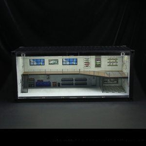 ฉากโรง<span class=keywords><strong>รถ</strong></span>จิ๋วแบบมีไฟ LED ขนาด <span class=keywords><strong>1</strong></span>/<span class=keywords><strong>64</strong></span> สำหรับเก็บสะสมและจัดแสดง<span class=keywords><strong>รถ</strong></span><span class=keywords><strong>โมเดล</strong></span> - Product Image 1