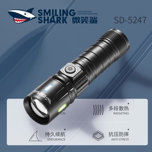 Linterna LED Recargable Smiling Shark SD-5247 con Zoom Luminoso de 1200mAh para Uso en Exteriores - Product Image 2
