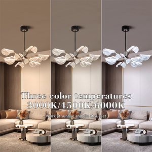 Lampadario in Ferro di Design Popolare in Stile Nordico Post-Moderno per Casa, Ufficio, Galleria d'Arte, Sala Espositiva, Lampada a Sospensione LED - Product Image 4