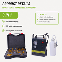 Machine professionnelle de purge et d'échange de liquide de frein électrique avec kit adaptateur pour maître-cylindre et bouteilles de récupération de liquide usagé