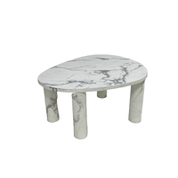Table basse ovale moderne de luxe en MDF avec autocollant 3D, mobilier pour la maison, salle à manger, école, chambre, hôtel, style minimaliste