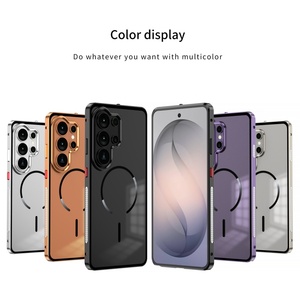 เคสโทรศัพท์แบบแม่เหล็กฝาหลัง PC แบบด้าน สำหรับ Samsung S26 S25 Ultra พร้อมกรอบอะลูมิเนียมระบายความร้อน ป้องกันการกระแทก - Product Image 2