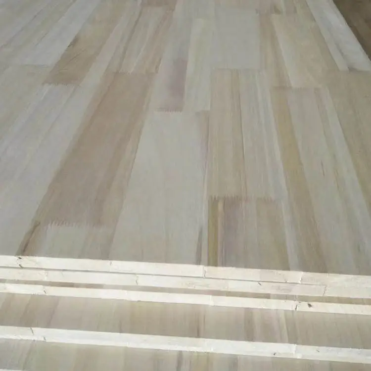 Paulownia Board Vingerverbinding Massief Houten Plank Voor Wandplaat