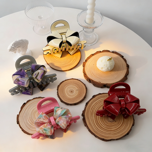 مشبك شعر أنيق من الأسيتات بحجم متوسط 8.1 سم، إكسسوار شعر أنيق ومتين للخريف والشتاء - Product Image 1