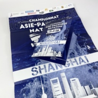 Póster Plegable de Cartón Personalizado para Eventos, con Impresión Digital de Alta Calidad en Papel Kraft, para Campañas Promocionales