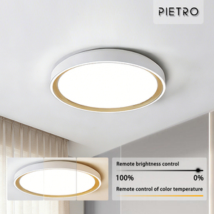 Wholesale Modern White No Flicker Living Room Acrylic Ceiling Lamp Office Corridor PP 30W Round Square Bedroom Led Ceiling <b>Light</b> - Product Image 5