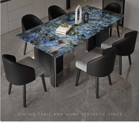 Table et chaises de salle à manger en bois massif de style minimaliste italien, design moderne pour la maison, le restaurant, l'hôtel, la réception ou les négociations