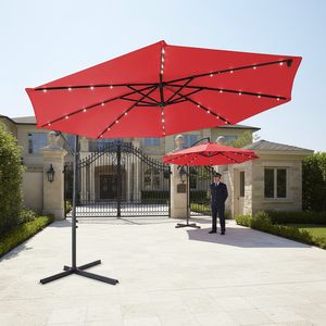 Parasol solaire d'été pour extérieur, jardin, patio, plage, LED étanche, résistant, 2m, 2,5m, 3m - Product Image 2