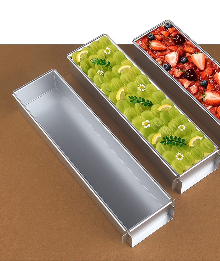 Rechthoekige Broodvorm Set Van 2 - Geëloxeerd Aluminium Bakvorm 20x10x6,5 Cm Voor Oven En Airfryer (zilver) Set Van 2 Broodvormen