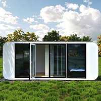 Clinique mobile préfabriquée portable résistante aux intempéries, boutique commerciale éphémère, kiosque d'information, maison modulaire en forme de cabane Apple