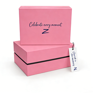 صندوق شحن ورقي مخصص قابل لإعادة التدوير باللون الوردي بتصميم مموج للأحذية والملابس والهدايا مع شعار الشركة، صندوق شحن كبير للأعمال - Product Image 5