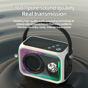 Mini Handheld RGB Color Light Small Home Computer Desktop Gift Small <b>Wireless</b> Speaker Mirror Light Blue tooth Speaker - Product Image 6