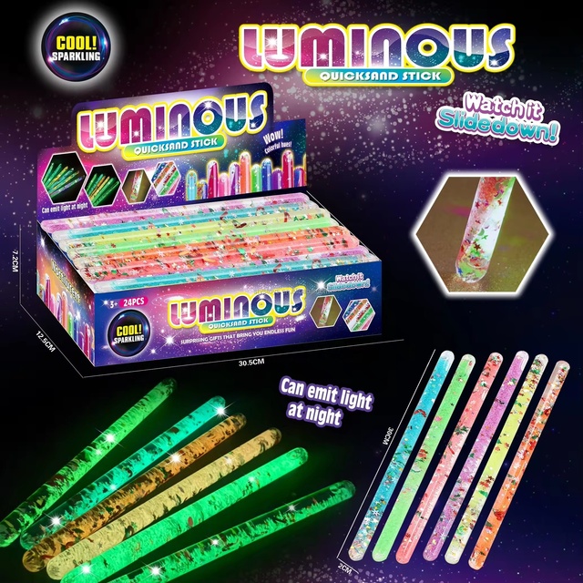 New Product 2026 Promotional Eco-friendly Magic Glitter Wand with Glitter Tubes and Sparkly Light up Features for Kids
